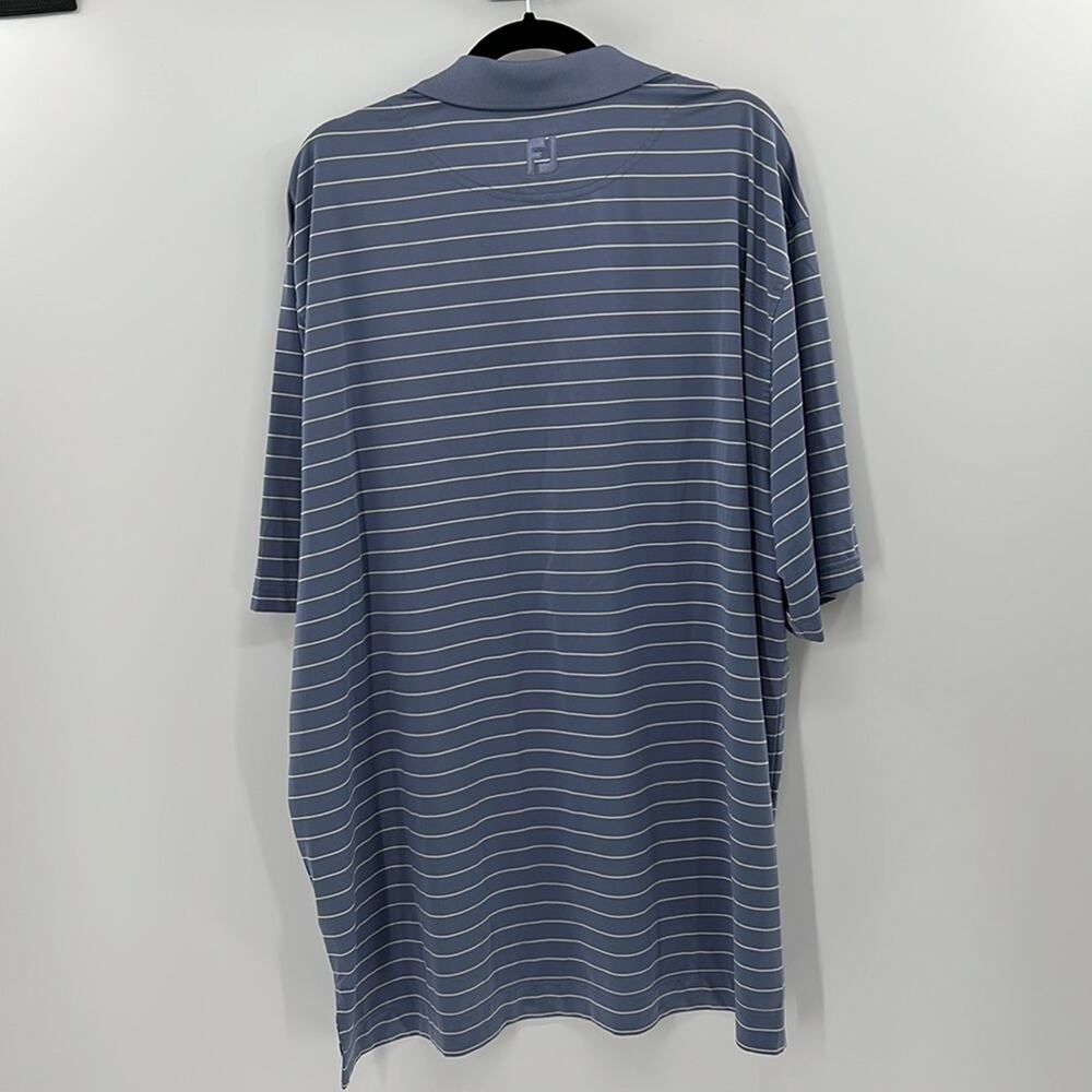 FJ FootJoy Performance Polo - Slate Blue/White - XXL - Picture 6 of 7
